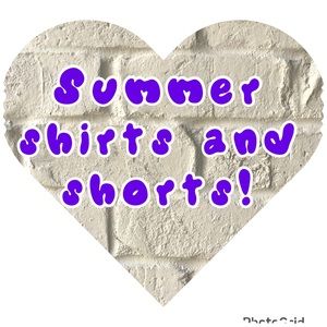 Embrace the hot weather in these shirts, shorts and board shorts!